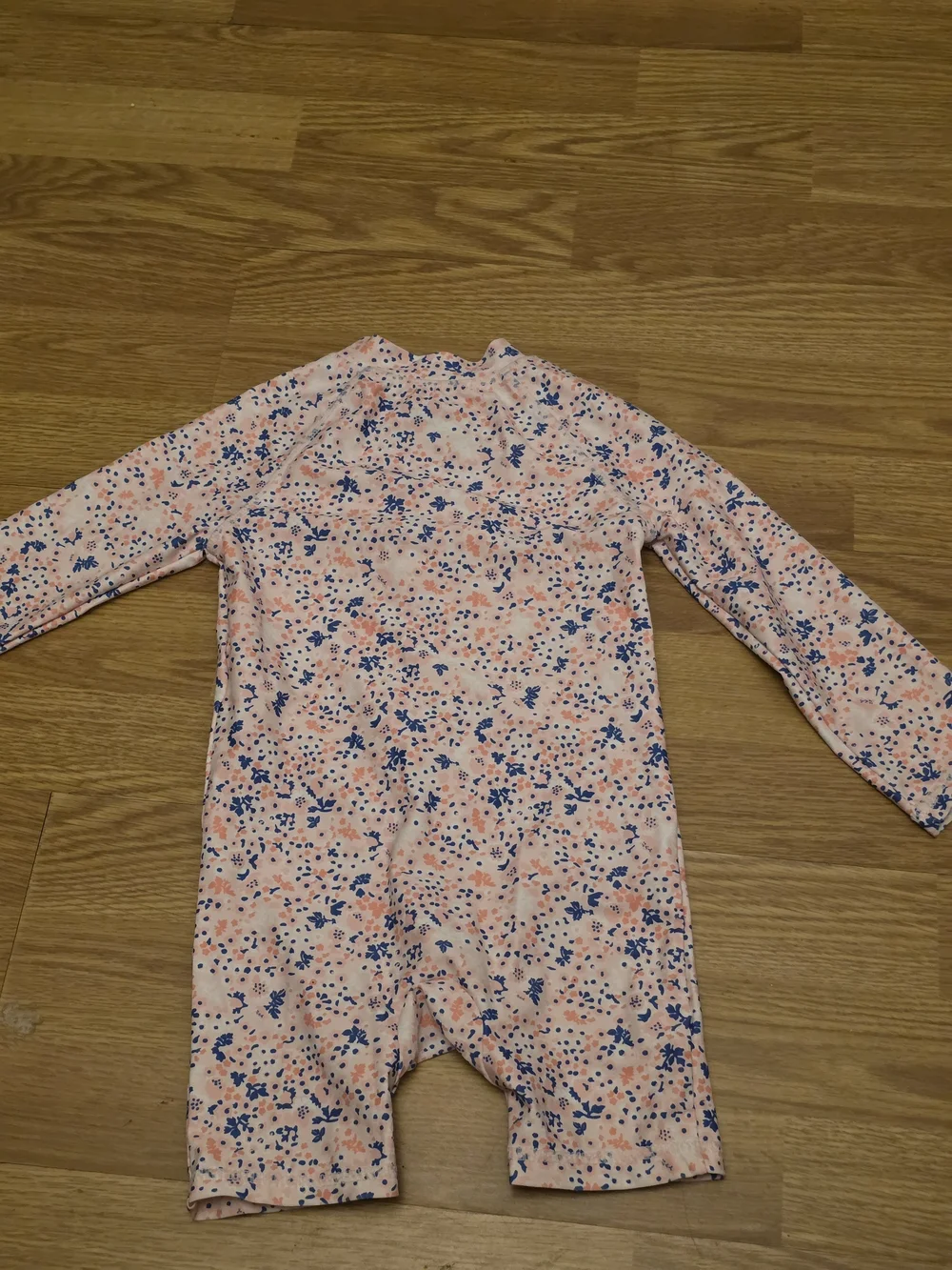 Eddie Bauer Pink and Navy Floral Kids Swim Rashguard